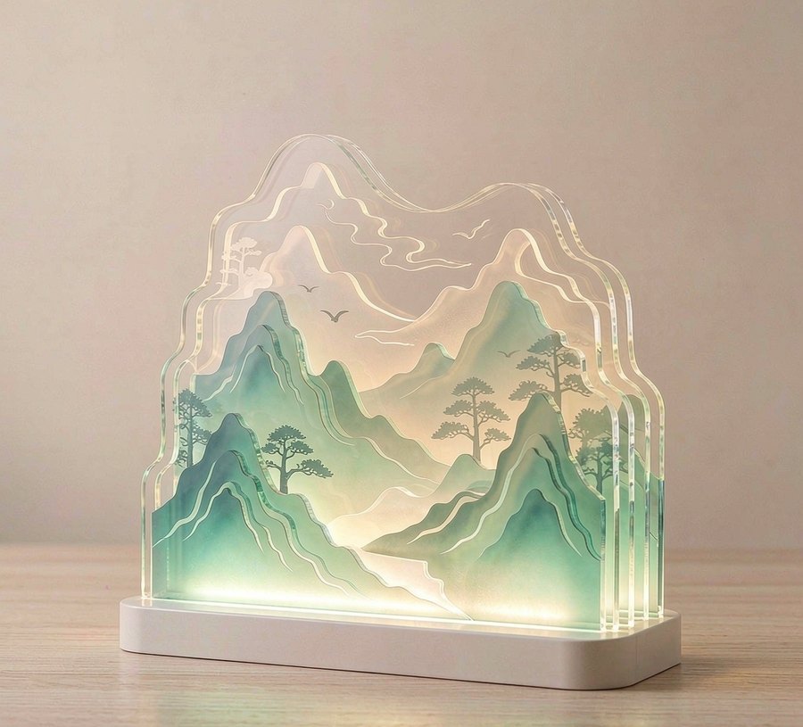 千里江山·山水微景观灯
